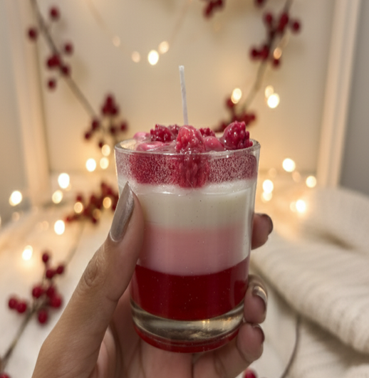 Raspberry Pudding Candle